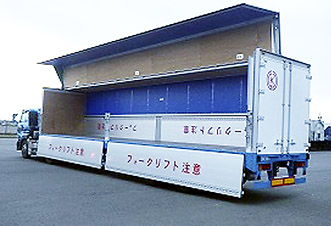Wing open-type box truck